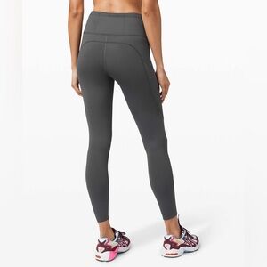 Lululemon Fast and Free Tight II 25" *Non-Reflective Nulux Graphite Grey